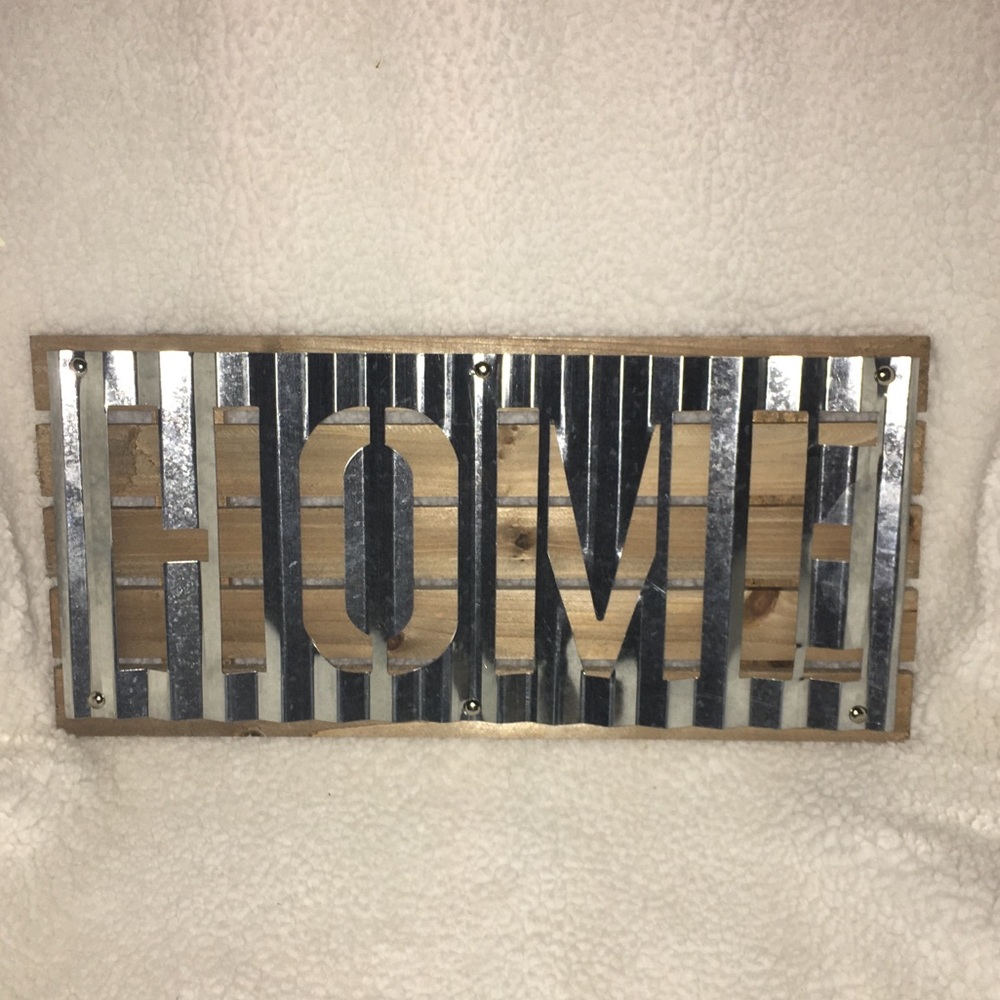 ‼️Make an offer‼️”Home” metal/wood sign